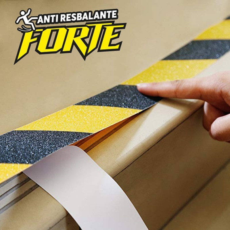CINTA ANTIDESLIZANTE 5 CM X 5M AMARILLO-NEGRO