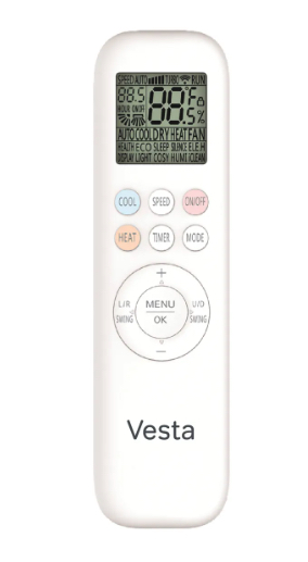 Aire Acondicionado 9000 Btu/Hr Split Muro Inverter Con Wifi R32 Vesta