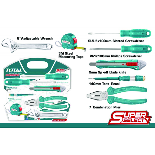 SET HERRAMIENTAS BLISTER 7 PIEZAS