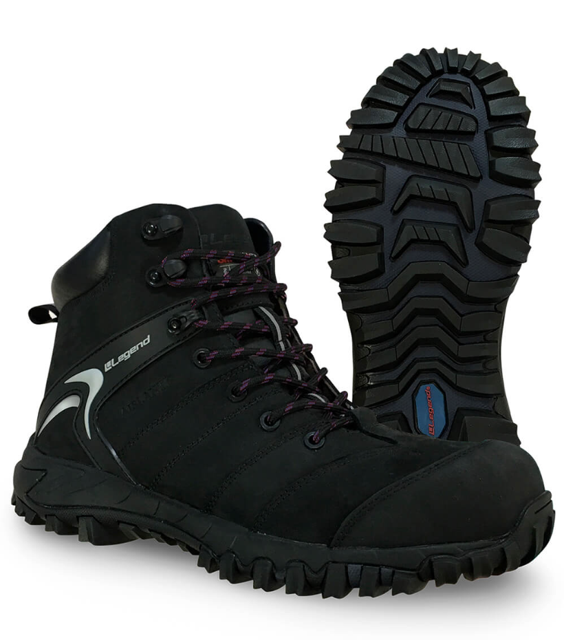 [4A04045] Zapato de Seguridad Legend LG-120 Raven Negro (43)