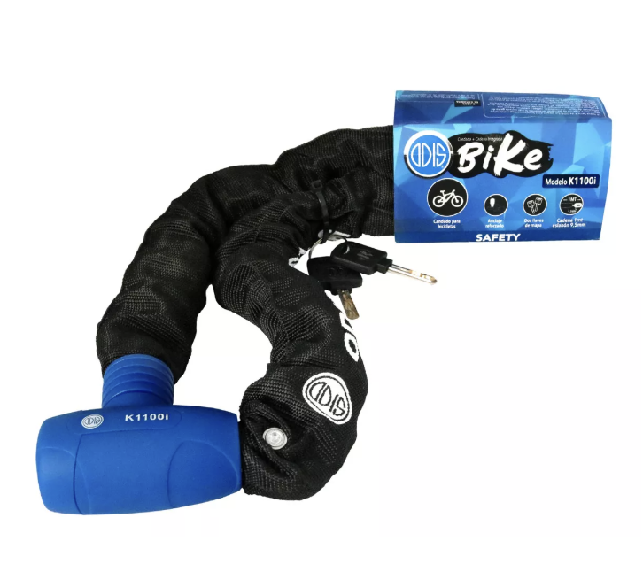 Candado cadena integrada Odis K1100 9.5mm x1 Azul/Negro