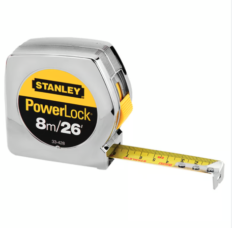 Cinta Métrica Powerlock 8 m /26` Stanley - 33-428HT