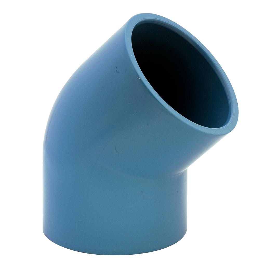 Codo Presion 63x45 C/Cem C10 (Celeste - Vinilit)
