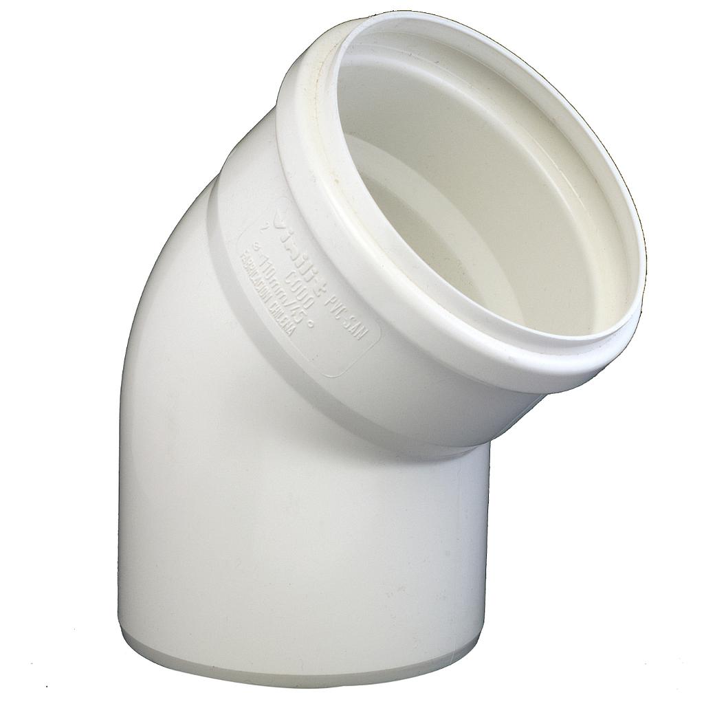 Codo Pvc Sanitario 160x45 Cii Cg (Blanco- Era)