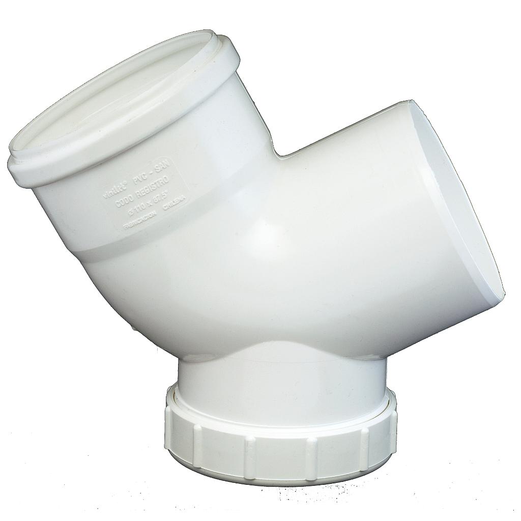 Codo Registro Sanitario 110x87.5 Cg (Blanco - Vinilit)