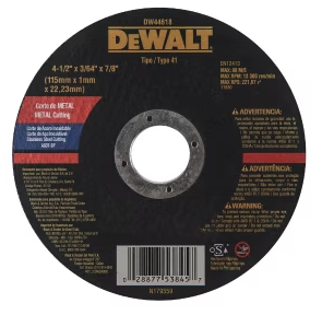 Disco Corte Metal Profesional DW 115X1 mm (4.1/2") Dewalt DW44618