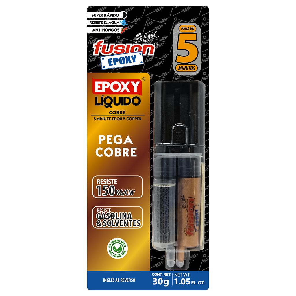 [7A028] Fusion Epoxy Liquido Cobre Jeringa 5 Min 30g