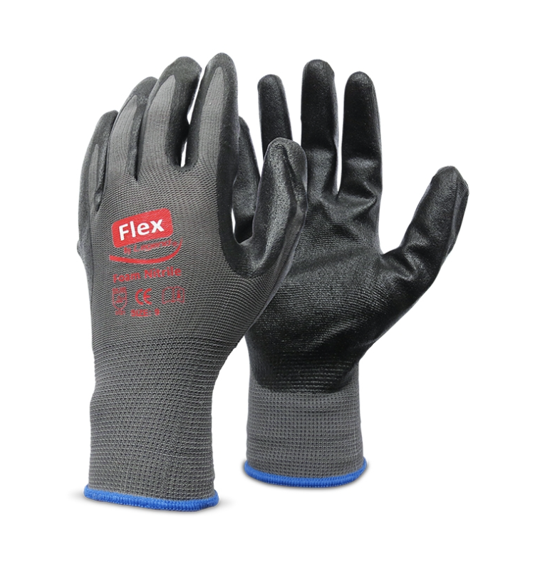 [4A04049] Guante Foam Nitrilo Flex by Legend Negro/Gris