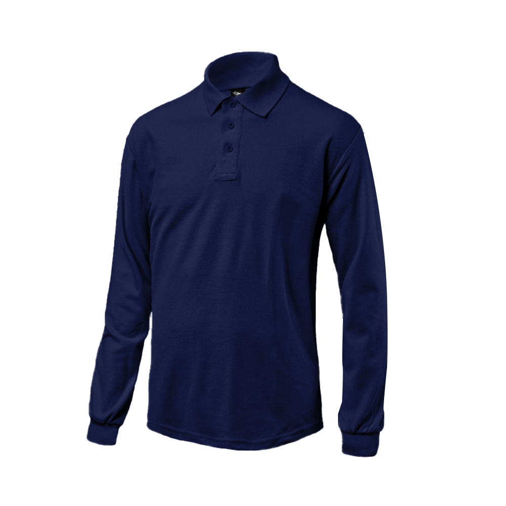 [4A01105] Polera Pique Manga larga Black Bull (Azul) (XL)