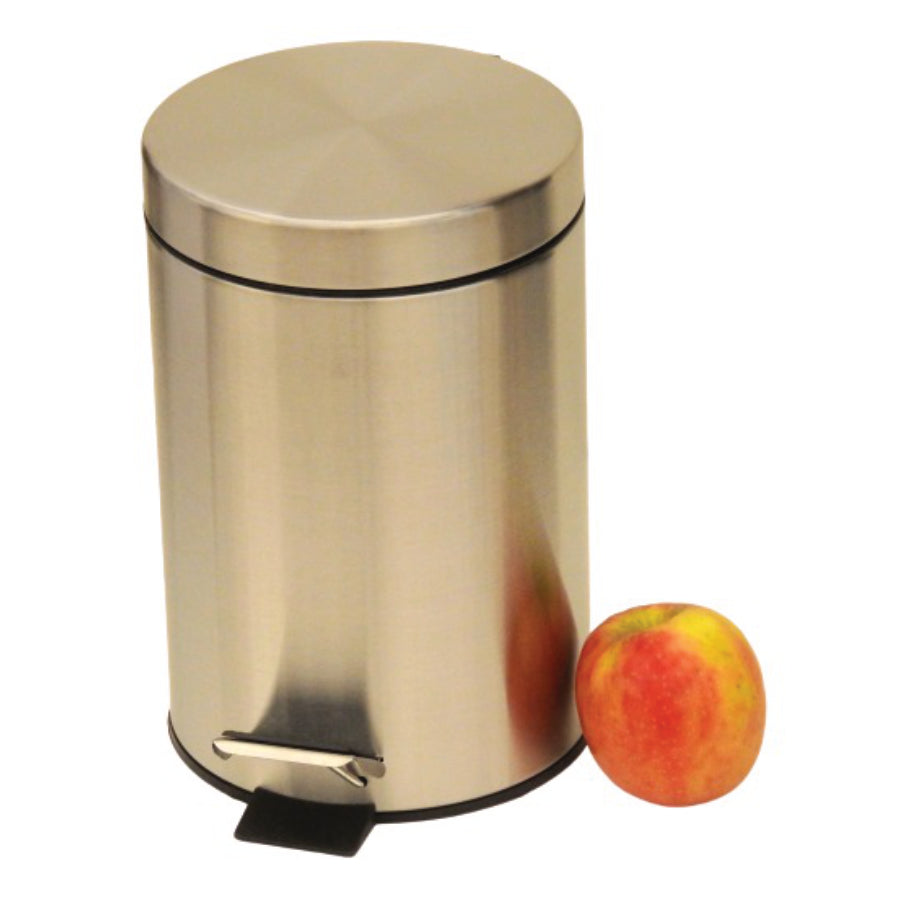 Basurero De Acero Inox 5L C/Pedal Apertura
