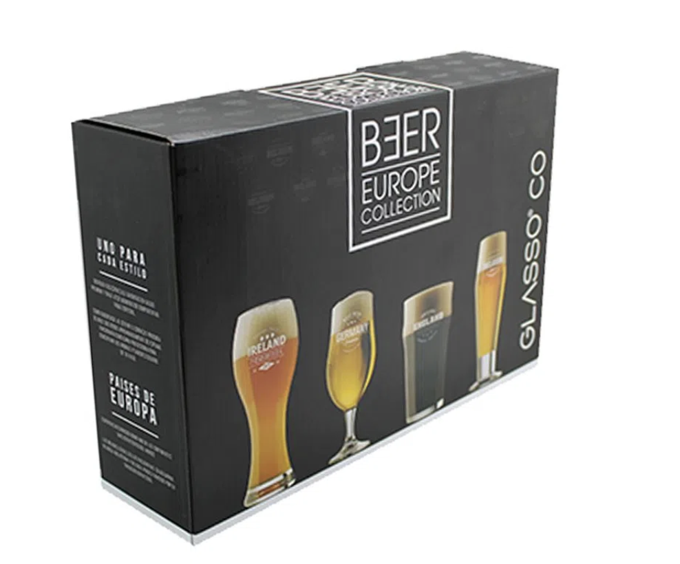 [10A07011] Set 4 Vasos Europe Beer Glasso