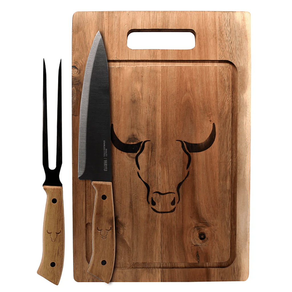 [10A01027] Set Tabla Cuchillo Tenedor PRM Wayu