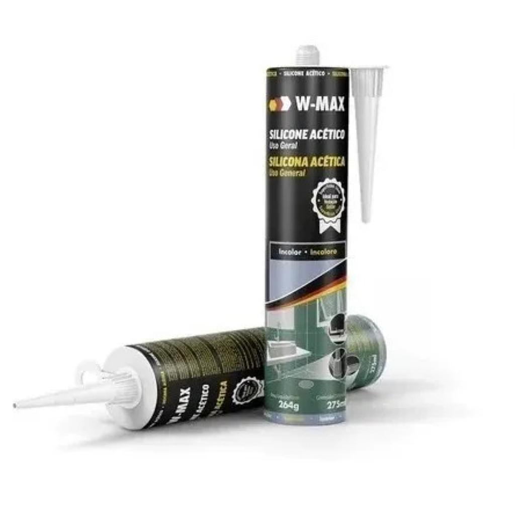 [7D014] Silicona Acetica Blanca 280 Ml (W-Max)