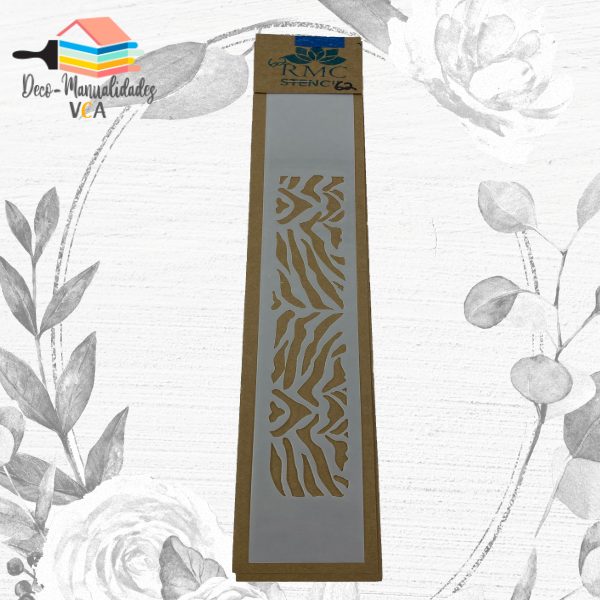 [8A08062] Stencil Animal Print Borde (4x30 Cm) - Rmc