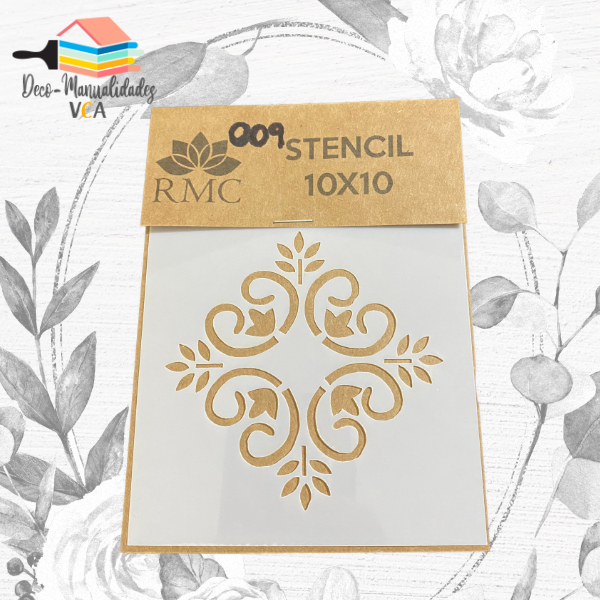 [8A01009] Stencil Arabesco Central 3 (10x10 Cm) - Rmc