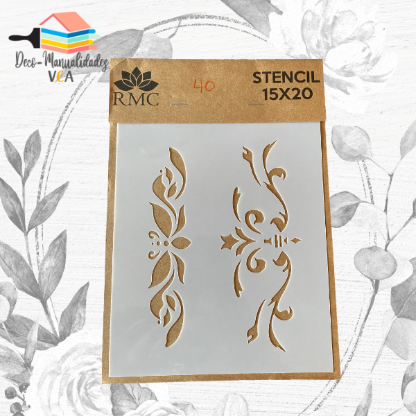 [8A01040] Stencil Borde Arabesco (15x20 Cm) - Rmc