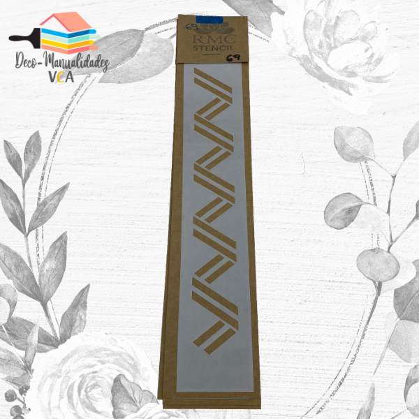 Stencil Borde Lineas (4x30 Cm) - Rmc
