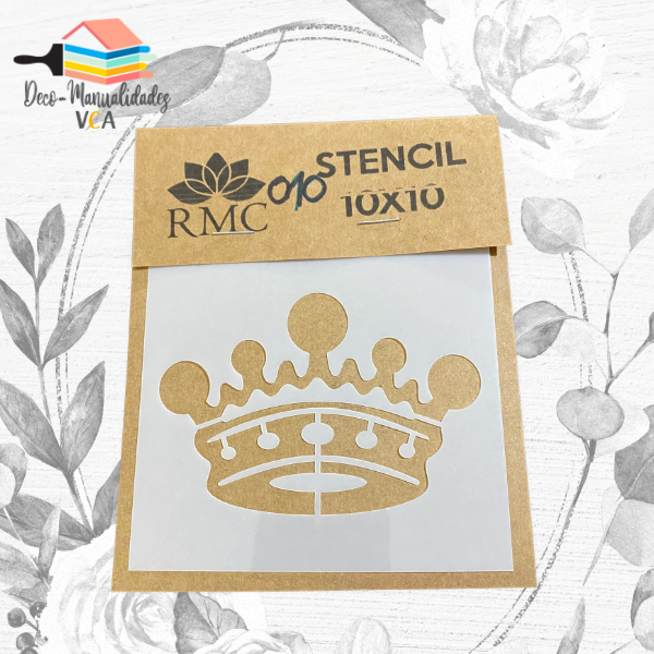 Stencil Corona 1 (10x10 Cm) - Rmc
