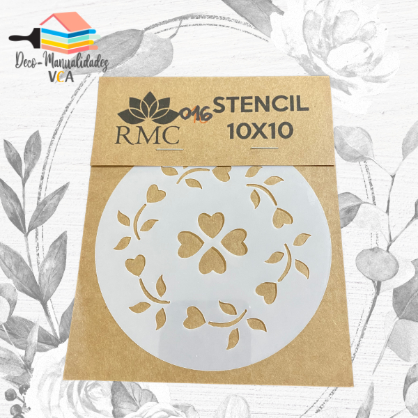 [8A01016] Stencil Guirnalda Arabesca (10x10) - Rmc
