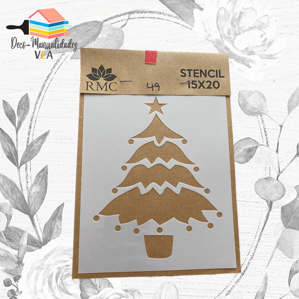 [8A07049] Stencil Navidad: Arbol De Navidad (15x20 Cm) - Rmc