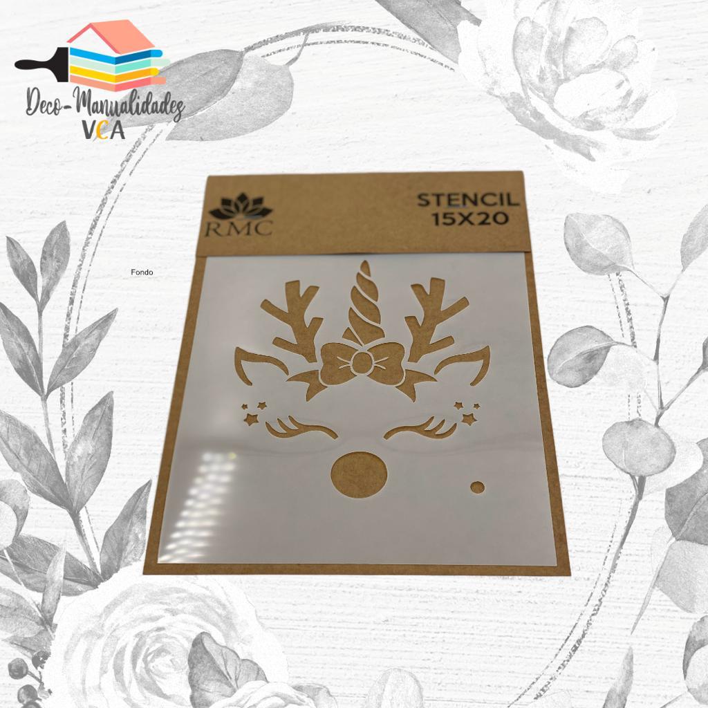 [8A07046] Stencil Navidad: Renita (15x20 Cm) - Rmc