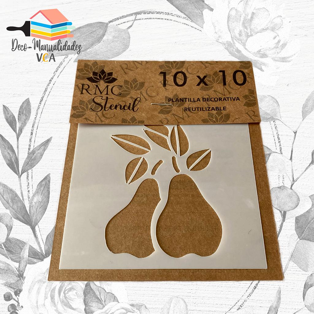 [8A03009] Stencil Peras (10x10 Cm) - Rmc
